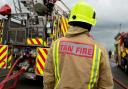 Emergency crews rescue person Image: Mid and West Wales Fire and Rescue Service
