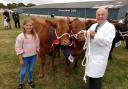 The Jenkins family from Newcastle Emlyn won commercial beef best pair. Picture: Western Telegraph