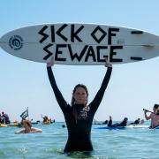 The paddle out protest will take place at Broad Haven Beach this Saturday.