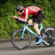 PEDAL POWER: Welsh champion Kieron Davies pushing the pedals hard. (8568157)