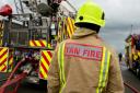 Emergency crews rescue person Image: Mid and West Wales Fire and Rescue Service