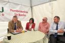 NFU leaders discuss the TB situation at Pembrokeshire County Show. Picture: Debbie James