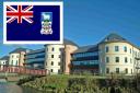 Councillor Huw Murphy has asked the Falklands Flag be raised at County Hall, Haverfordwest. Pictures: Pembrokeshire County Council/Pixabay.