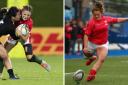 Jasmine Joyce (L in red) and Lleucu George (R) will start for Wales Women in the Six Nations opener against Scotland