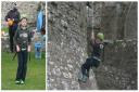 Nine-year-old Gregory Sutcliffe recently took part in an abseil at Pembroke Castle, raising funds for charity Myositis UK. (40528004)