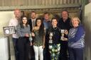 The prize winners from Fishguard YFC's end of season dinner. PICTURE: Western Telegraph