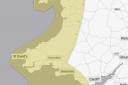 The areas of Wales covered the Met Office weather warning