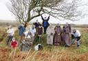 Pembrokeshire Against The Cull's 18 volunteers planted 800 native trees, as part of the BBC's Tree O' Clock event, at a site in Felindre Farchog on Saturday