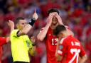 Kieffer Moore was sent off as Wales crashed to a 4-2 home defeat to Armenia (Adam Davy/PA)