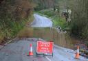 The Monkton to Hundleton road is one of a number closed in Pembrokeshire due to flooding
