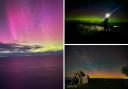 Camera Club members Ceri Opo Hopkins (left), Laura Winter (top right) and Richard Rees (bottom right) captured the Northern Lights in Pembrokeshire at the weekend.