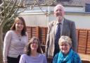 COMMUNITY COUNSELLING: Celebrating their Lottery award at the Adlerian Society of Wales in Narberth are Carolyn Young, Martyn Williams, Lisa Punter and Sara Maynard.