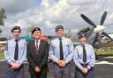 Smartly turned-out at last year's Wings Over Carew event are Cpl Davies, A.Sgt Folder, CWO Folder and AFS Thomas from Tenby air cadets.