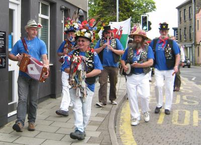 Sea shanties are a speciality of The Vagrants Crew, of Pembroke Dock, who are pictured at the official opening of the 2011 Fishguard Folk Festival. The event was outside the Royal Oak pub in the centre of town. 