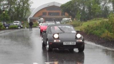 Pouring rain did not stop car enthusiasts turning up for the inaugural Preseli Bluestone Car Run in aid of the British Heart Foundation in June, 2011