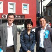 Stephen Crabb with Burmese democracy campaigner Waihnin and deputy chairman of the Conservative Human Rights Commission, Ben  Rogers