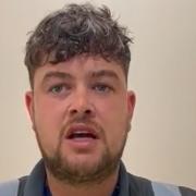 Construction worker Jamie Busby spoke out in a video, shot by the GMB Union.