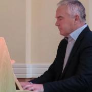 Huw Edwards, when he played the piano at a talk in Maenclochog