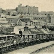 New Road, Haverfordwest, in the 1900s, with the castle in view. Picture: Samantha Dalton via Our Pembrokeshire Memories