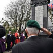 The Remembrance Sunday service in Tenby.
