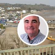 Saundersfoot councillor Chris Williams. Pictures: Google/Pembrokeshire County Council.