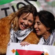 Charlotte Church takes part in a pro-Palestine march in central London (Jordan Pettitt/PA)