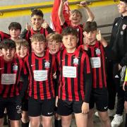 Tenby Under 12s at the Cardiff City Stadium.