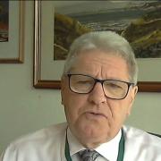 Pembrokeshire Council Leader David Simpson is to stand down. Picture: Pembrokeshire County Council webcast.