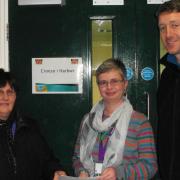 Members of The Catrin Vaughan Foundation are pictured with teacher Rhian Lewis.
