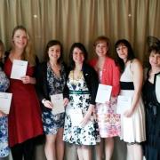 Members of Fishguard Ladies Circle with their re-charter certificates.