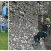 Nine-year-old Gregory Sutcliffe recently took part in an abseil at Pembroke Castle, raising funds for charity Myositis UK. (40528004)