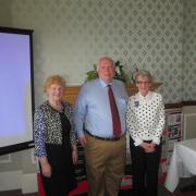 Wales' anti-slavery co-ordinator, Stephen Chapman, is pictured with Dr Anne Kelly and president Wendy Bell of Tenby Soroptimists following his talk on human trafficking.