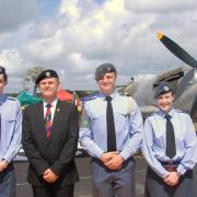 Smartly turned-out at last year's Wings Over Carew event are Cpl Davies, A.Sgt Folder, CWO Folder and AFS Thomas from Tenby air cadets.