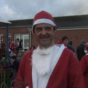 Looking scary after the Santa race-distracted by something?