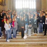 The youth forum members in Westminster Hall