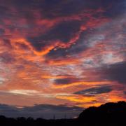 Llanteg at sunset taken by Brian Finney