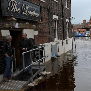 The Lowther pub in York has managed to stay open despite flooding