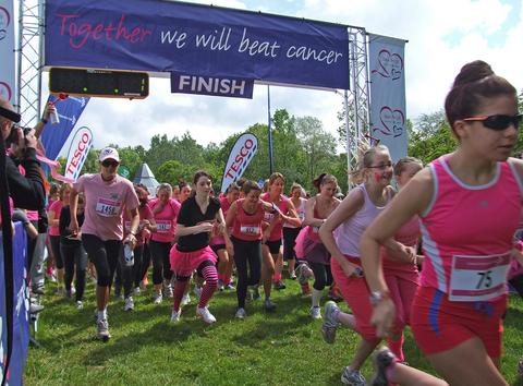 Thousands of women and children of all ages joined this year's Race for Life event at Scolton Manor, near Haverfordwest.