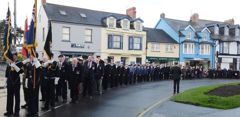 Remembrance Day in Fishguard, Pembrokeshire, 2012. Picture Johnny Morris.