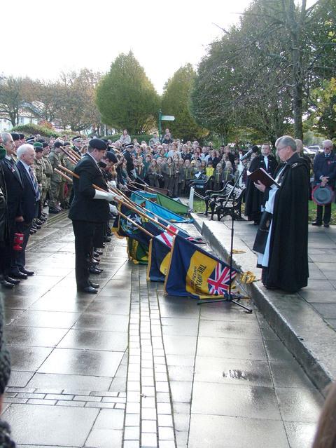 Remembrance Day in Haverfordwest, Pembrokeshire, 2012