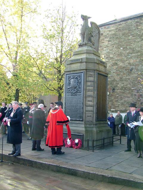 Remembrance Day in Haverfordwest,  Pembrokeshire, 2012
