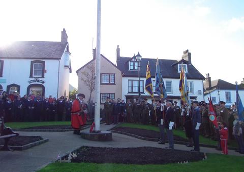 Remembrance Day in, St Davids, Pembrokeshire, 2012
