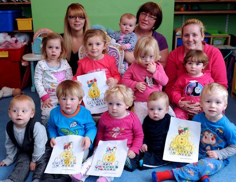 Children in Need activities at Busy Bees
