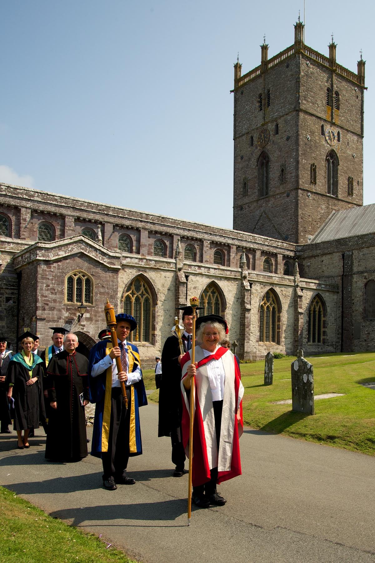 Pembrokeshire College graduates at the ceremony at St David's Cathedral