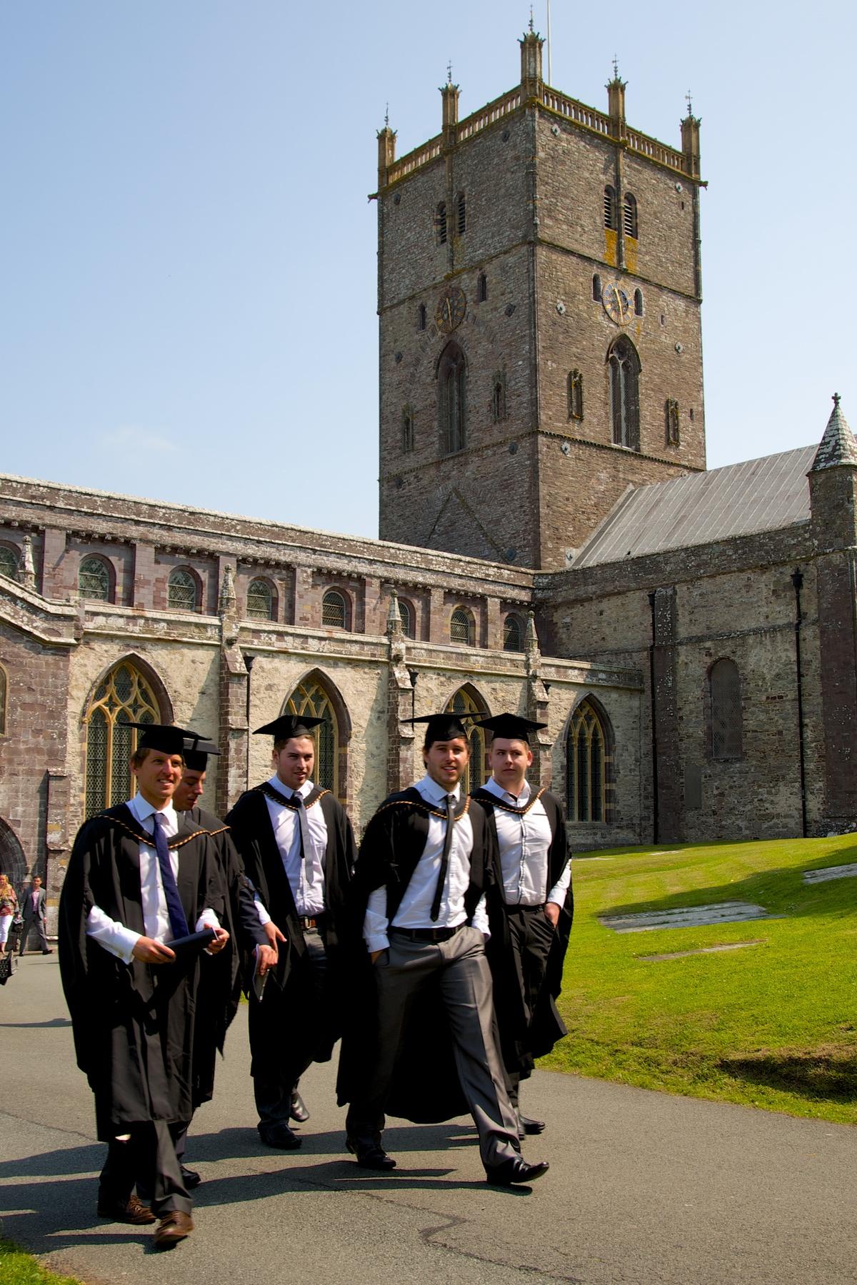 Pembrokeshire College graduates at the ceremony at St David's Cathedral