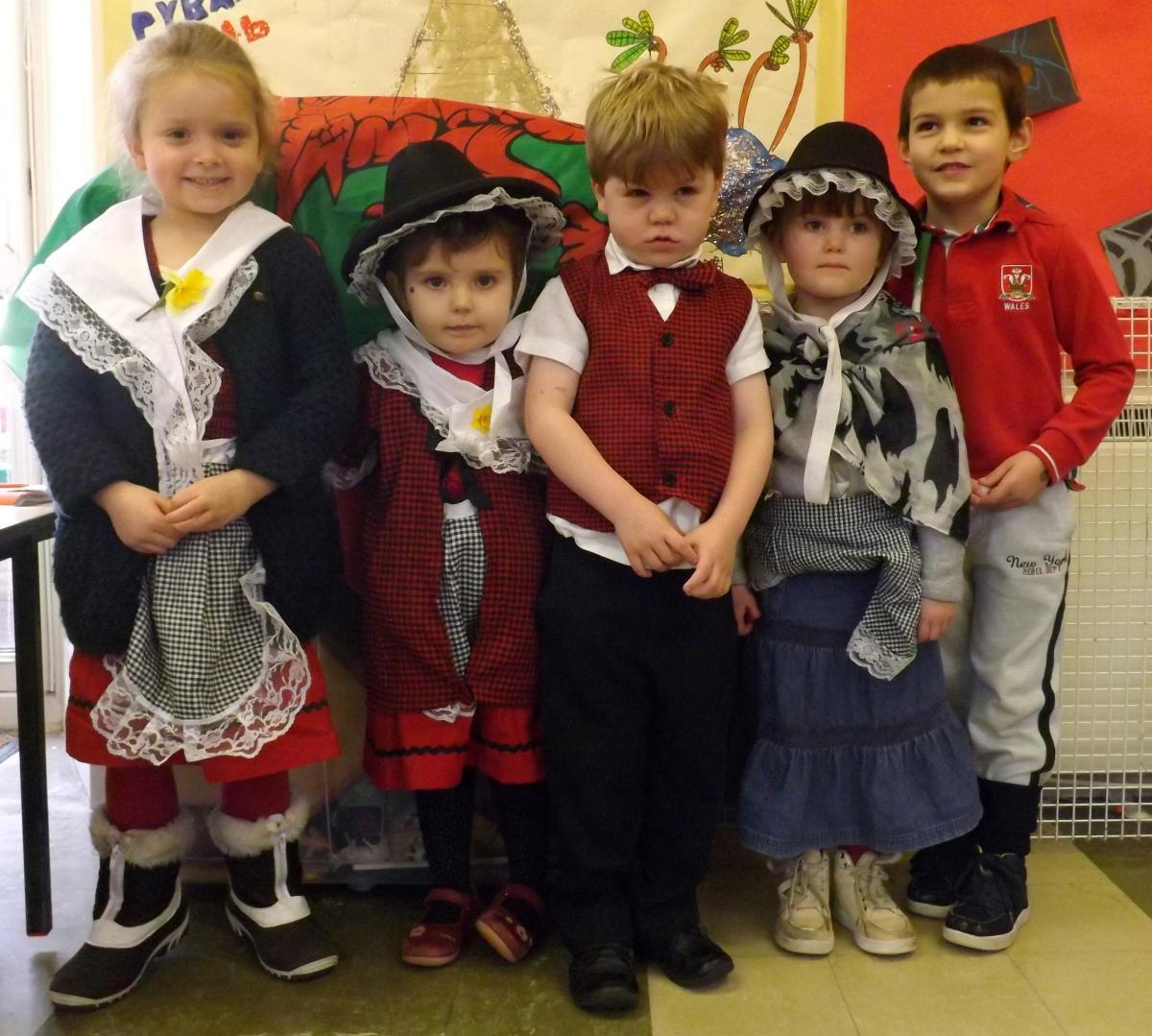 Cosheston School - Dressed to impress for St David's Day. 