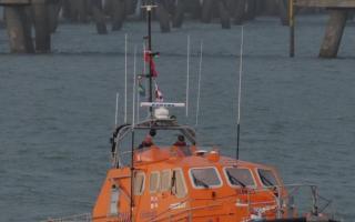 Angle RNLI All Weather Lifeboat was called out to a person in the water at Haverfordwest in the early hours of this morning