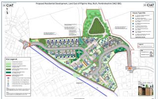 The proposed 52-home development at Roch, Pembrokeshire. Picture: Pembrokeshire County Council