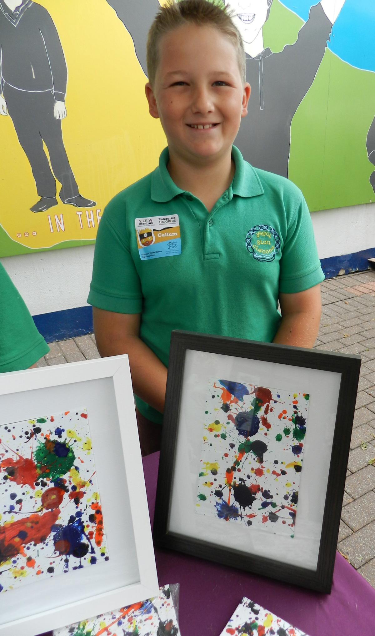 Ysgol Glan Cleddau were selling items made by youngsters throughout the school including colourful splash pictures from Year 3, bath salts from Year 5, cards with pictures taken by pupils in Year 4, and picture frames from Year 6.
