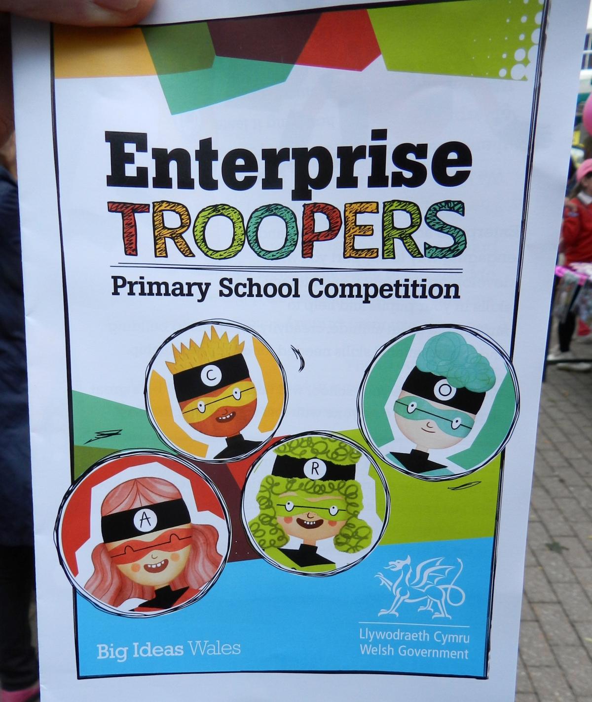 The 'Enterprise Troopers' were in Haverfordwest to inspire pupils